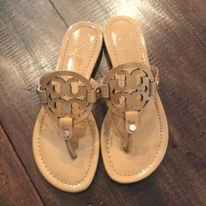 Tory Burch Sandals Size 6 (Miller - Sand Patent)